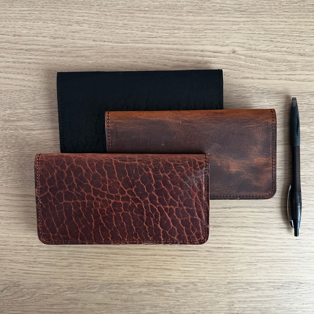 Limited Edition Rustic Leather Checkbook Covers