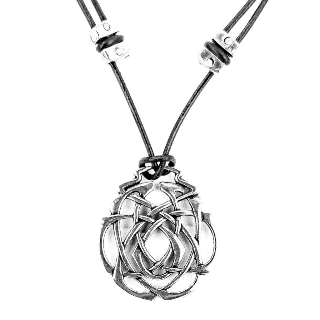 Oberon Design Hand-Cast Jewelry Set, Eternity Knot Necklace