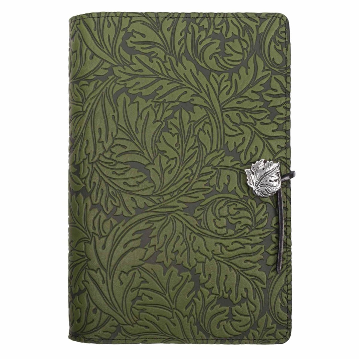 Leather Refillable Journal Notebook, Acanthus Leaf