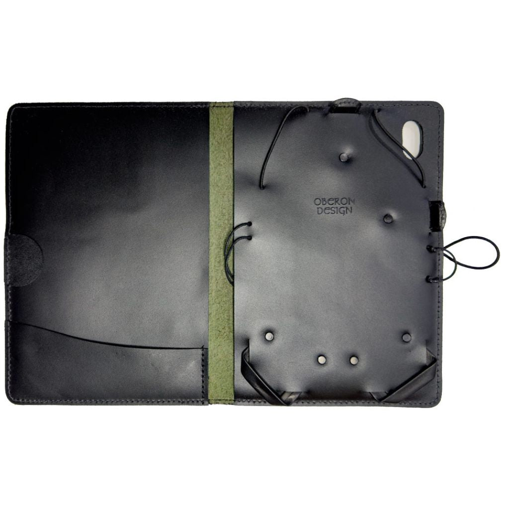 Oberon Design Leather iPad Mini 6 Cover, Case, Fern Interior