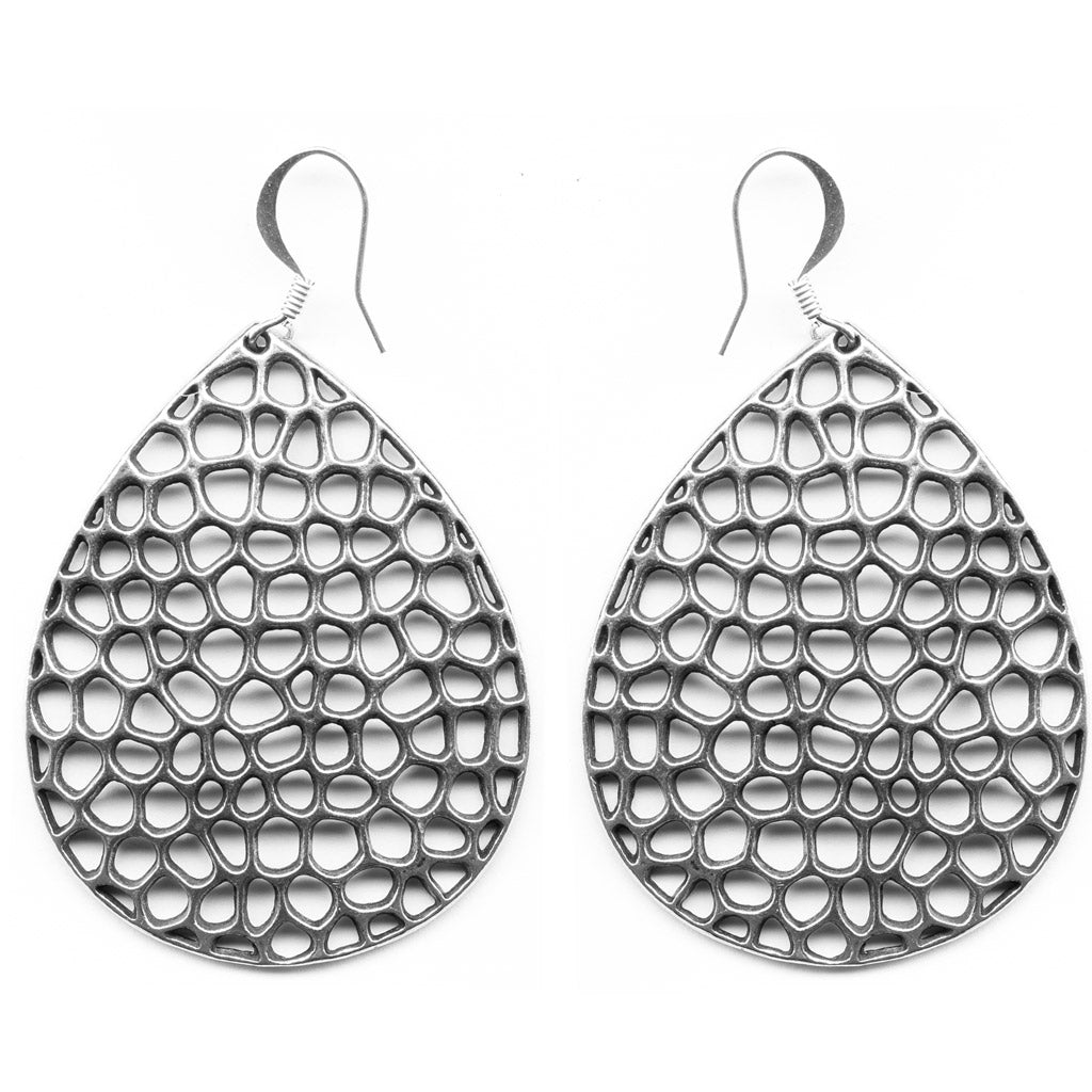 Oberon Design Britannia Metal Jewelry, Earrings, Tear Drop