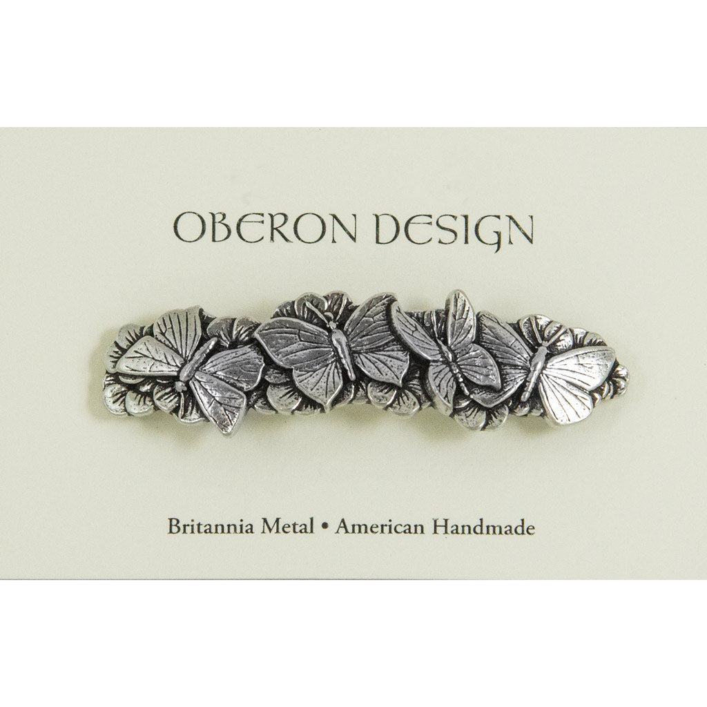 Oberon Design Hair Clip, Barrette, Hair Accessory, Butterflies, Card