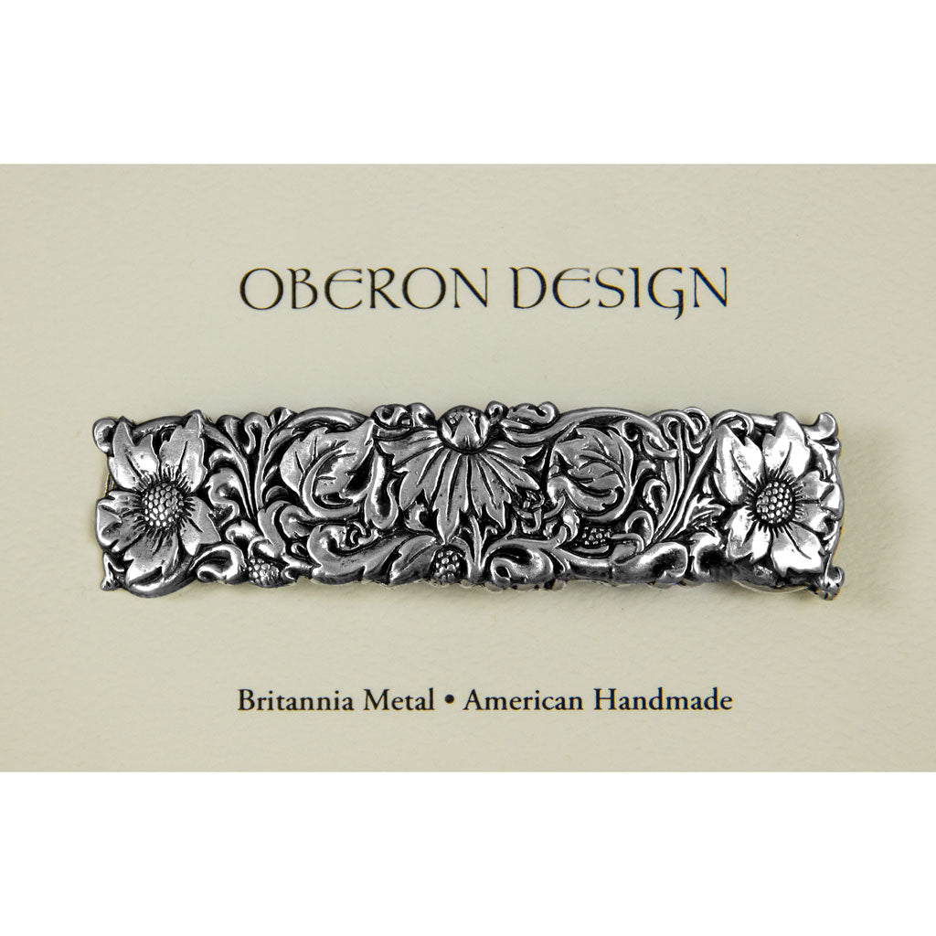 Oberon Design Hair Clip, Barrette, Hair Accessory, Wildflower, Card
