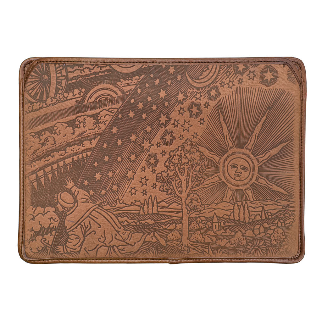 Leather Laptop Sleeve, MacBook Case, Tablet Cover, Roof of Heaven, Blue