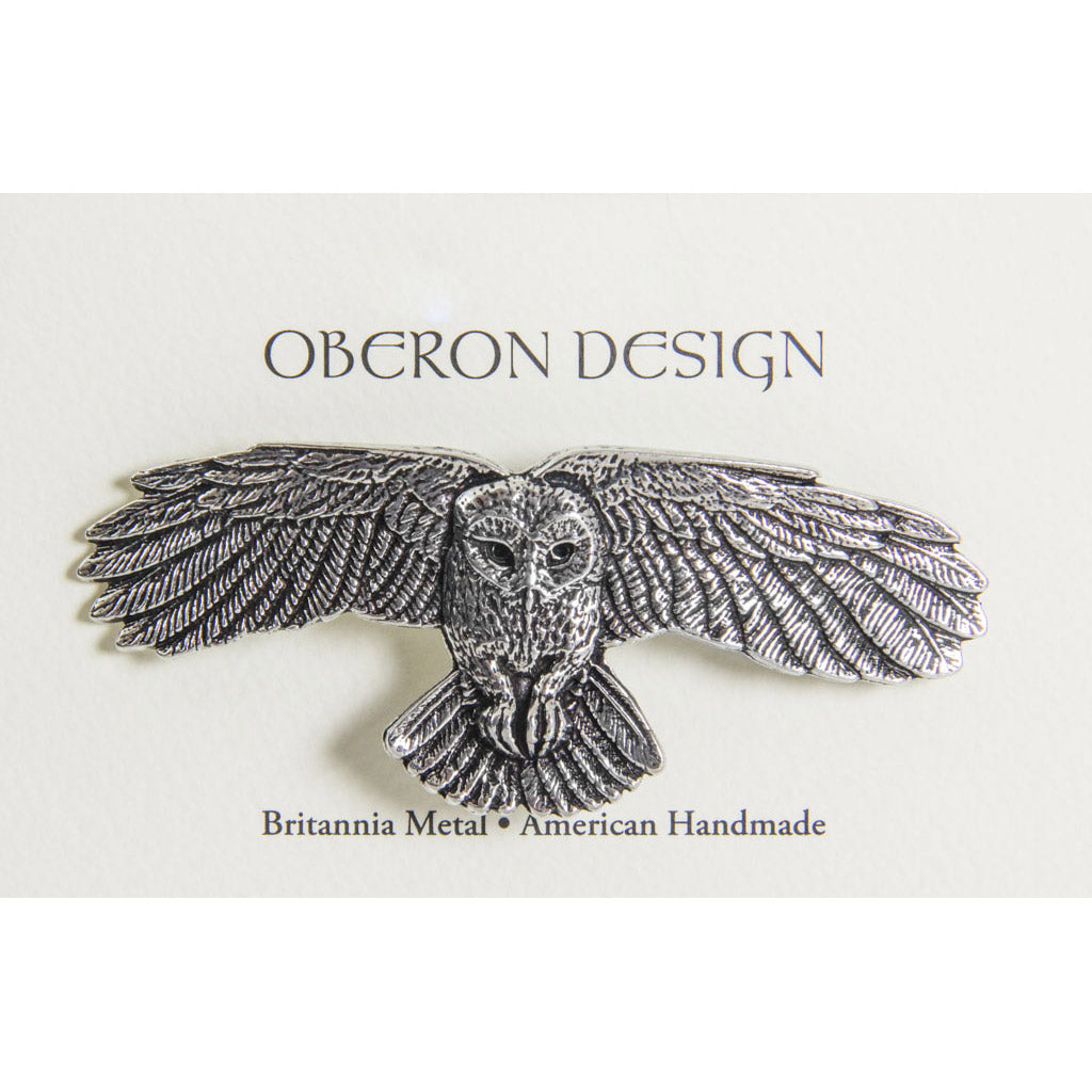 Oberon Design Hair Clip, Barrette, Hair Accessory, Owl, Card