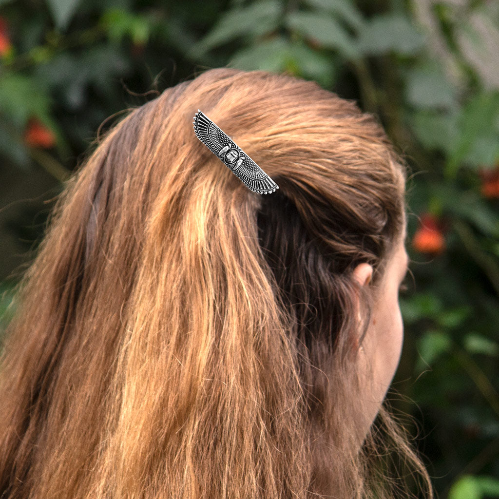 Oberon Design Hair Clip, Barrette, Hair Accessory, Scarab, Model 2