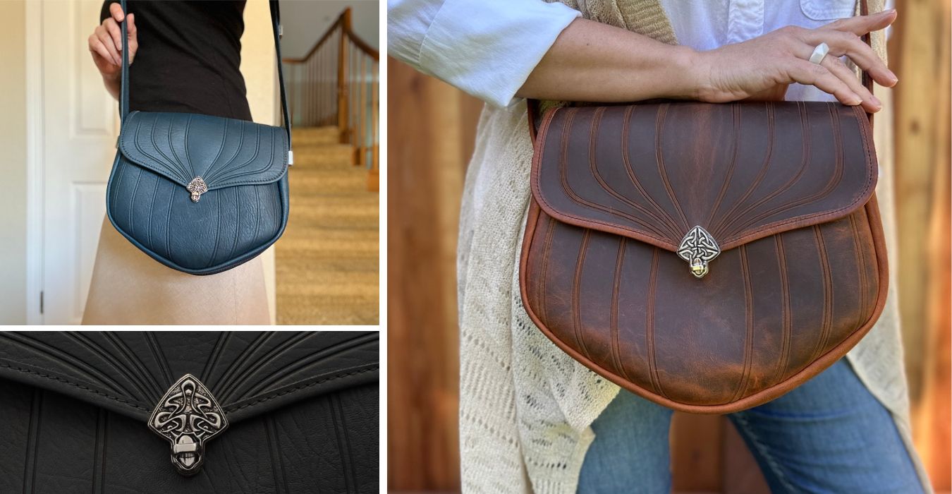 Leather Olivia Crossbody handbag collection by Oberon Design