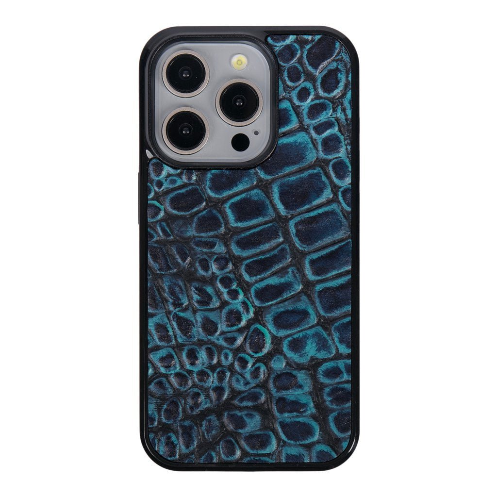 iPhone Case in Teal Alligator by Oberon Design