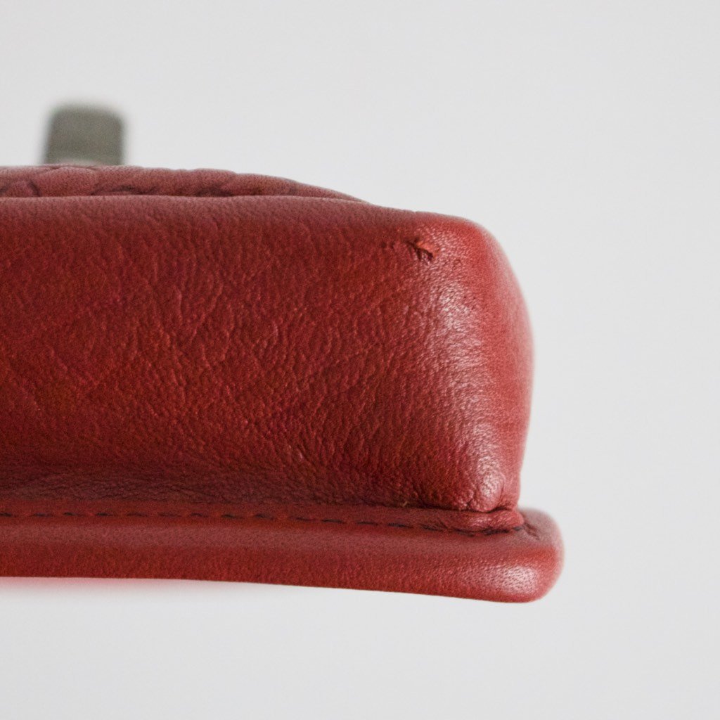 Oberon Design Leather Women's Handbag, Molly, Cloud Dragon in Red