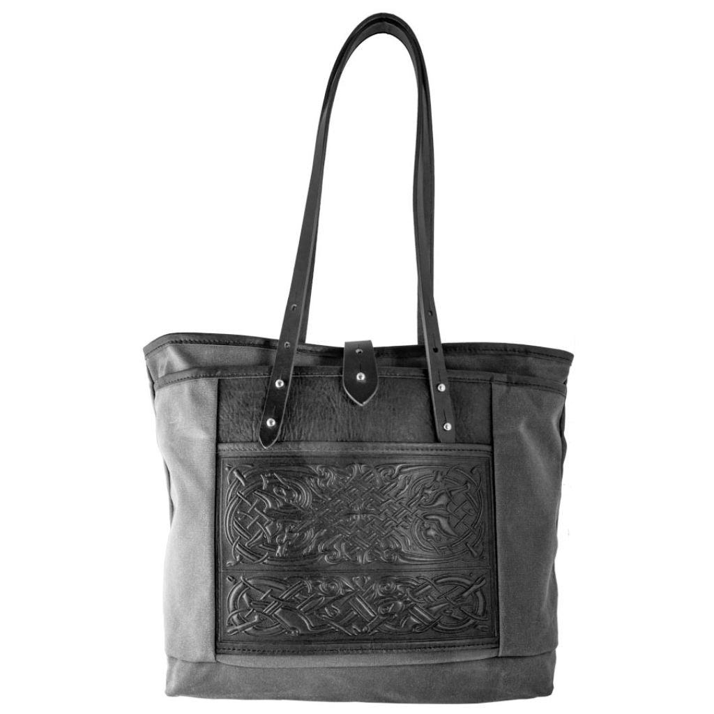 Everyday Tote, Celtic Hounds in Charcoal &amp; Black