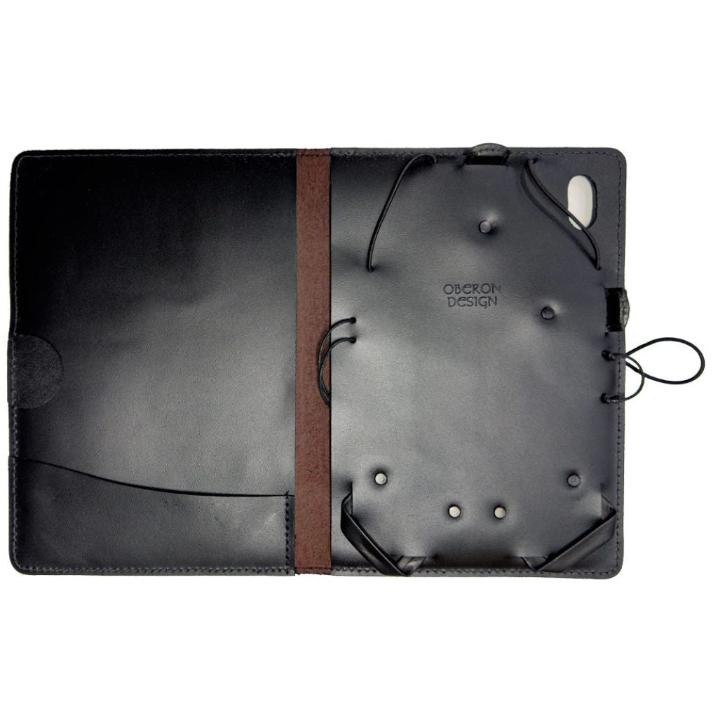 Oberon Design Leather iPad Mini 6 Cover, Case, Wine Interior