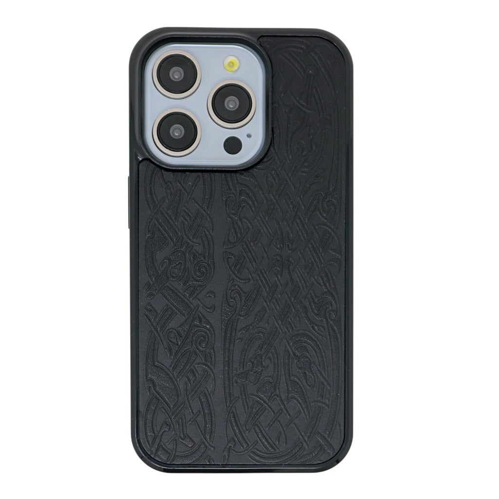 Oberon Design iPhone Case, Celtic Hounds in Black