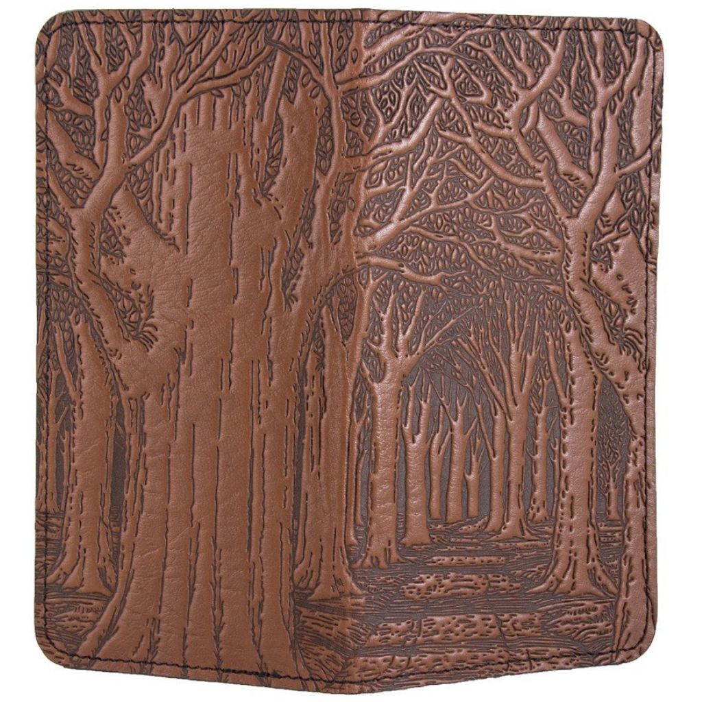 Checkbook Cover I Avenue of Trees in Saddle, Open