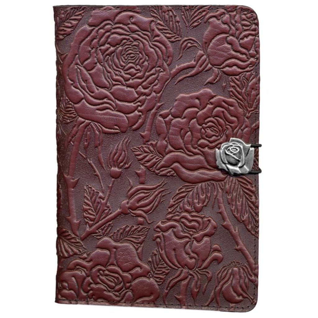 HAPPY EXTRA, Leather iPad Mini 6 Cover, Wild Rose in Wine
