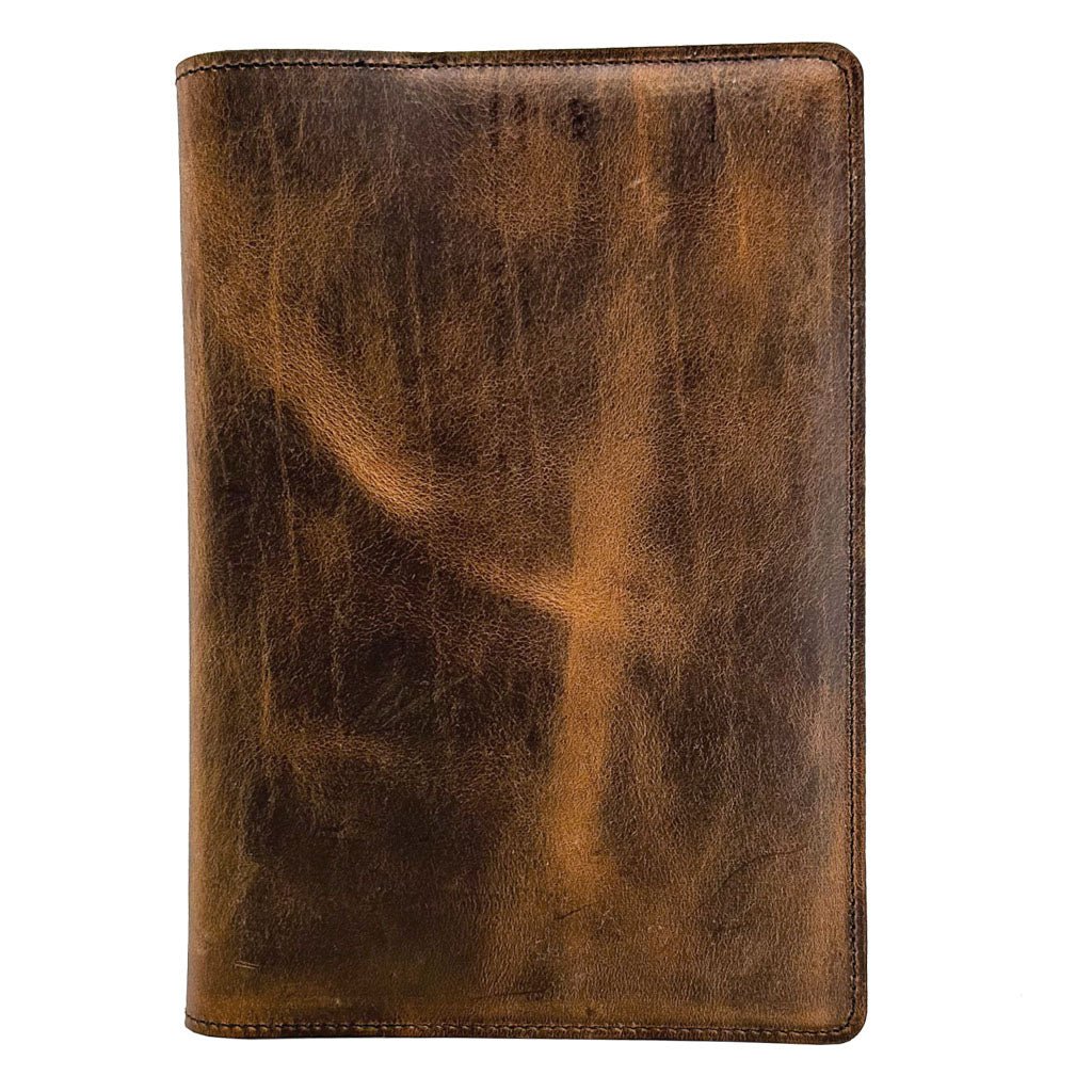 Leather Refillable Journal Notebook, Hard Times in Copper