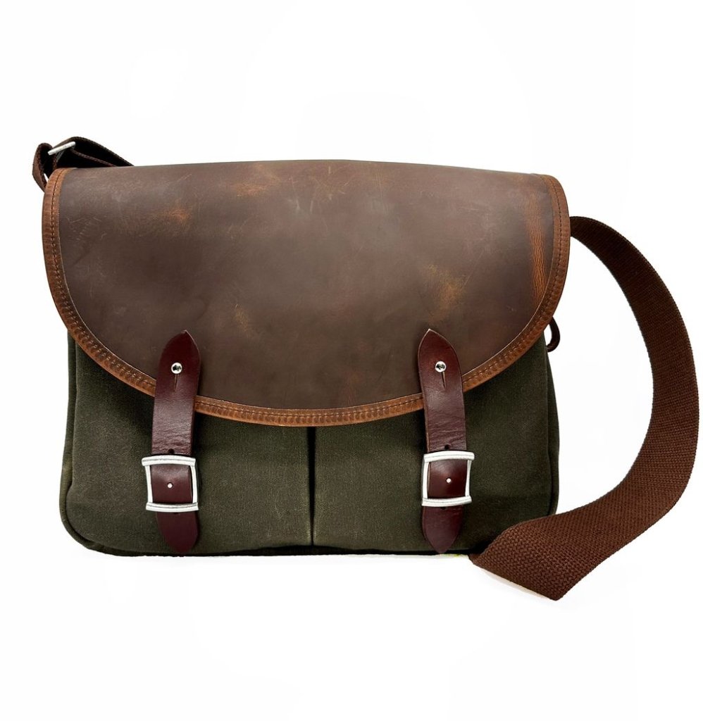 Hard Times Messenger Bag canvas and leather