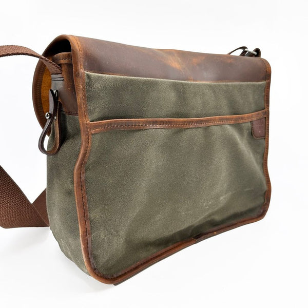 Crosstown Messenger Bag, Waxed Canvas & Leather, Hard Times Oberon Design