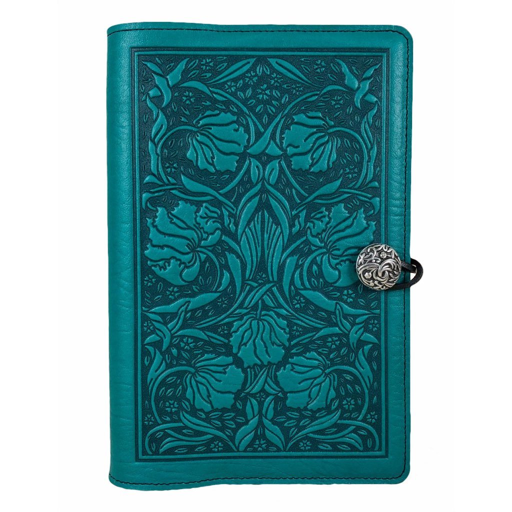 Leather Refillable Journal Notebook, William Morris Tulips