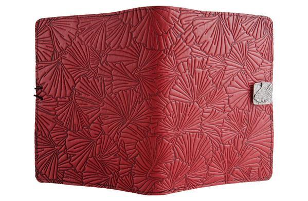 Oberon Design Leather Cover for Kindle Oasis, Ginkgo in Red