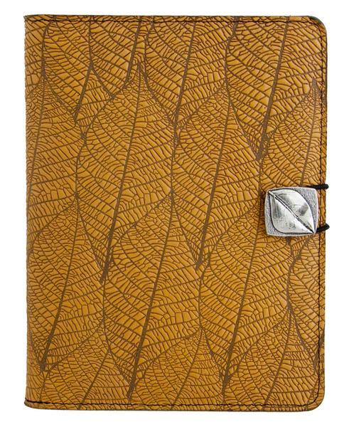 Oberon Design Leather Cover for Kindle Oasis, Fallen Leaves in Marigold