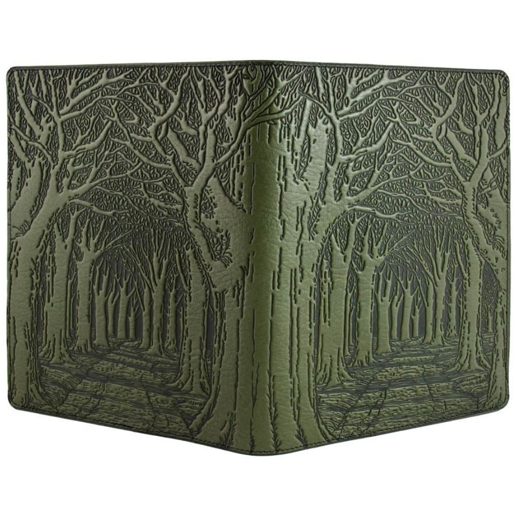 Avenue of Trees Composition Notebook Cover, Fern - Open