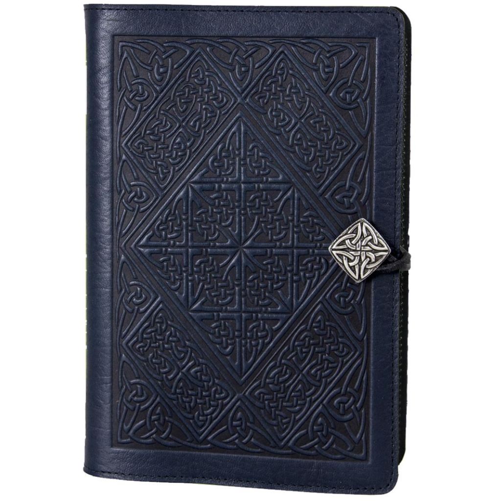 Leather Refillable Journal Notebook, Celtic Diamond