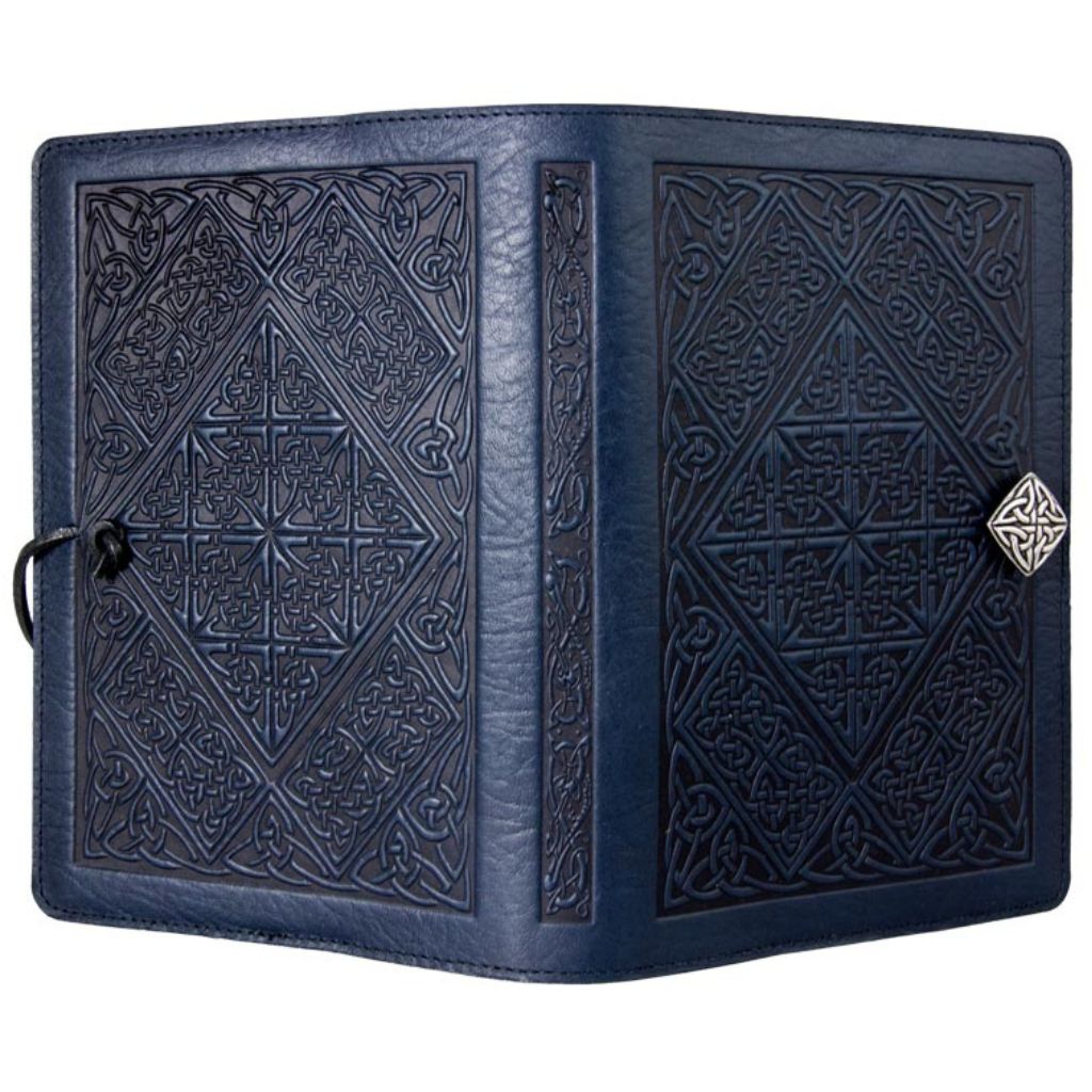 Leather Refillable Journal Notebook, Celtic Diamond