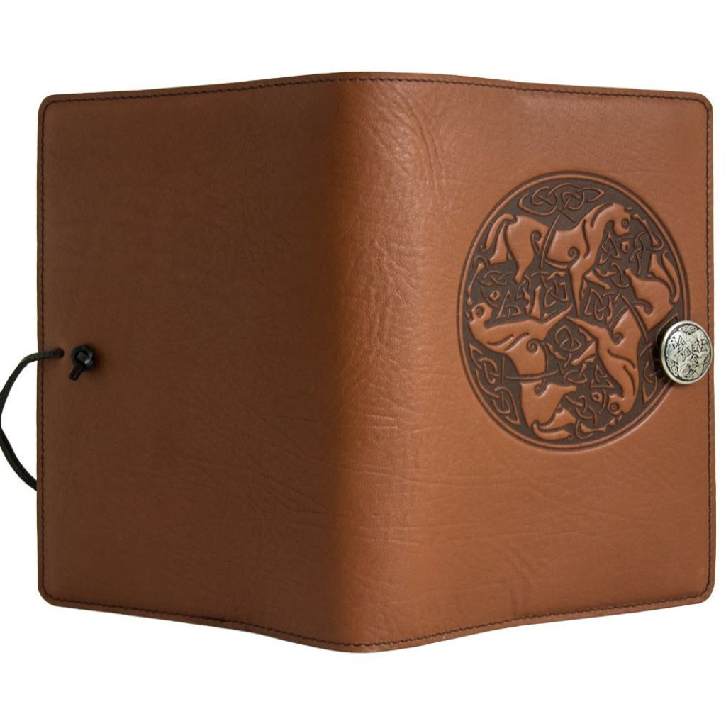 Leather Refillable Journal Notebook, Celtic Horse