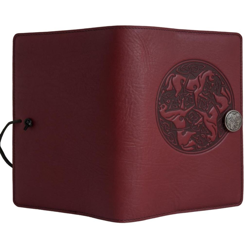 Leather Refillable Journal Notebook, Celtic Horse