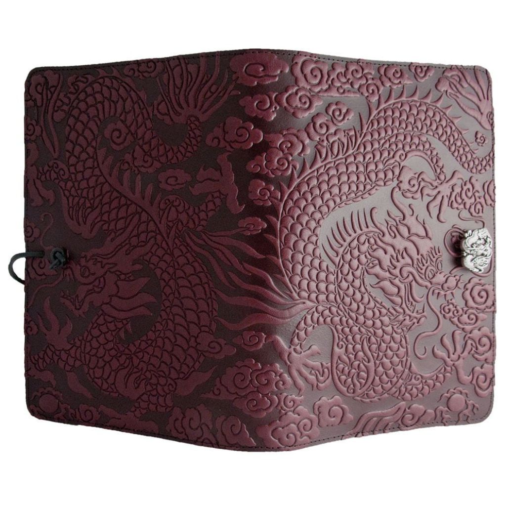 Leather Refillable Journal Notebook, Cloud Dragon