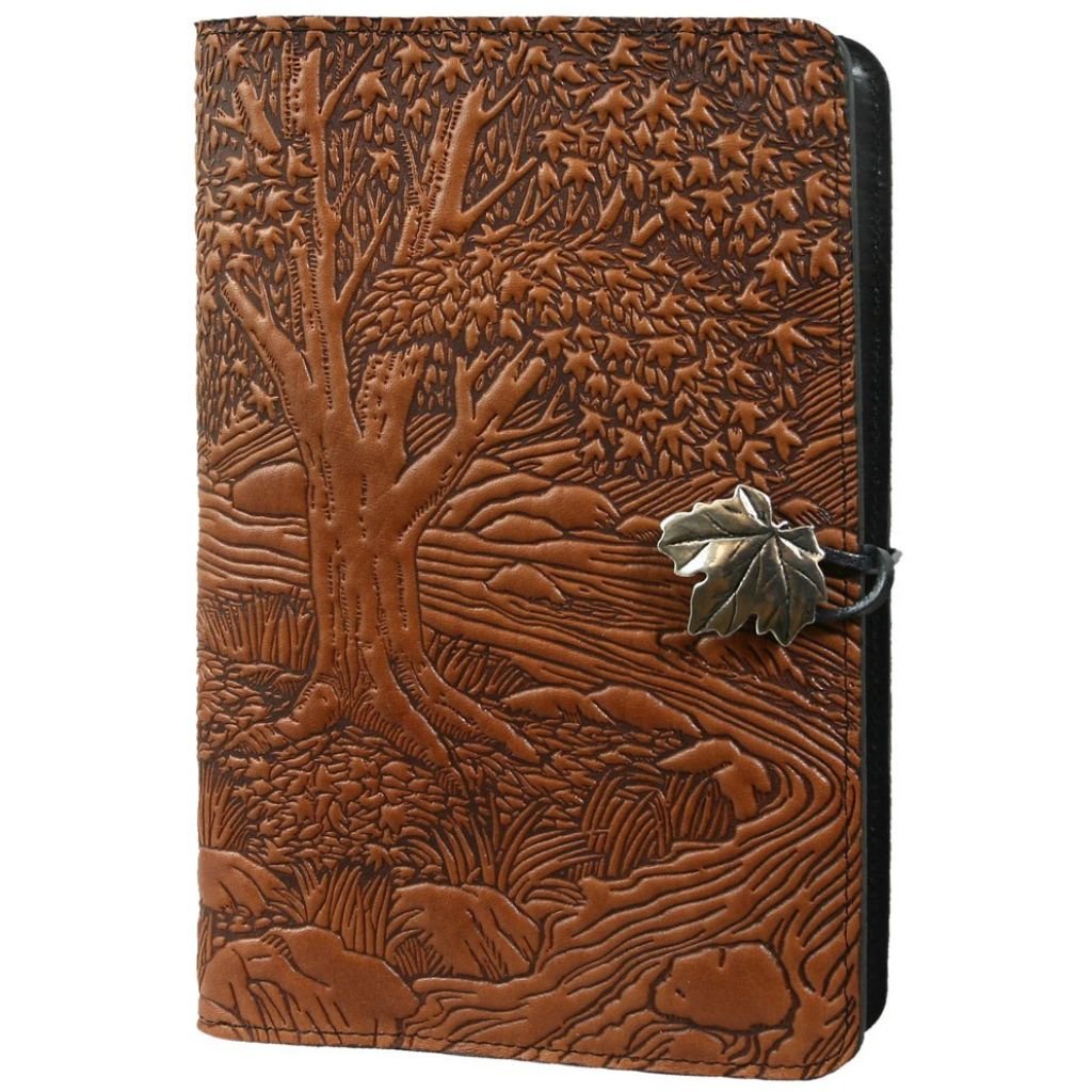 Leather Refillable Journal Notebook, Creekbed Maple