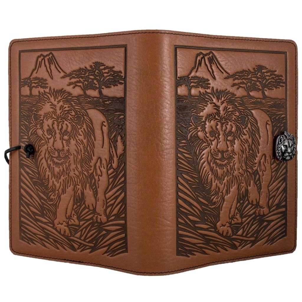 Leather Refillable Journal Notebook, Lion