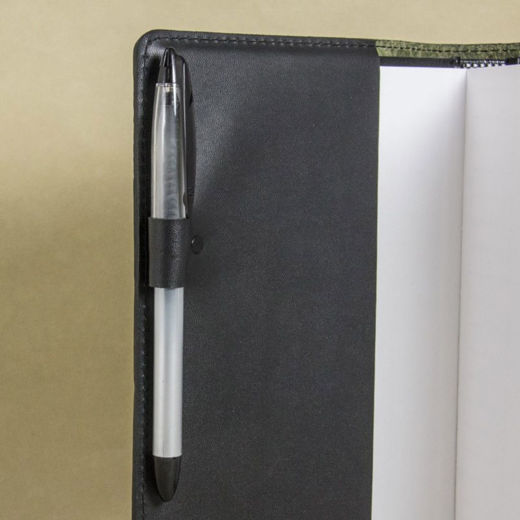 Oberon Design Extra Large Leather Refillable Journal, Optional Pen Loop
