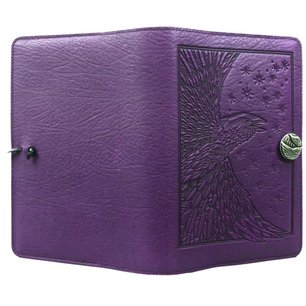 Leather Refillable Journal Notebook, Raven