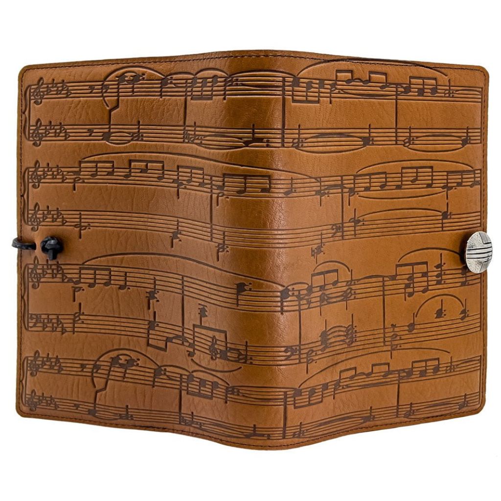 Leather Refillable Journal Notebook, Sheet Music