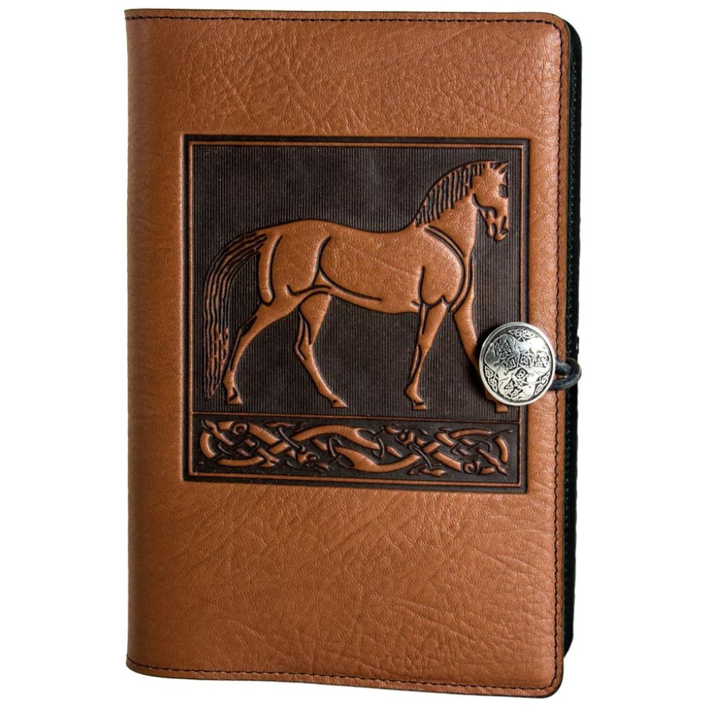 Leather Refillable Journal Notebook, Standing Horse