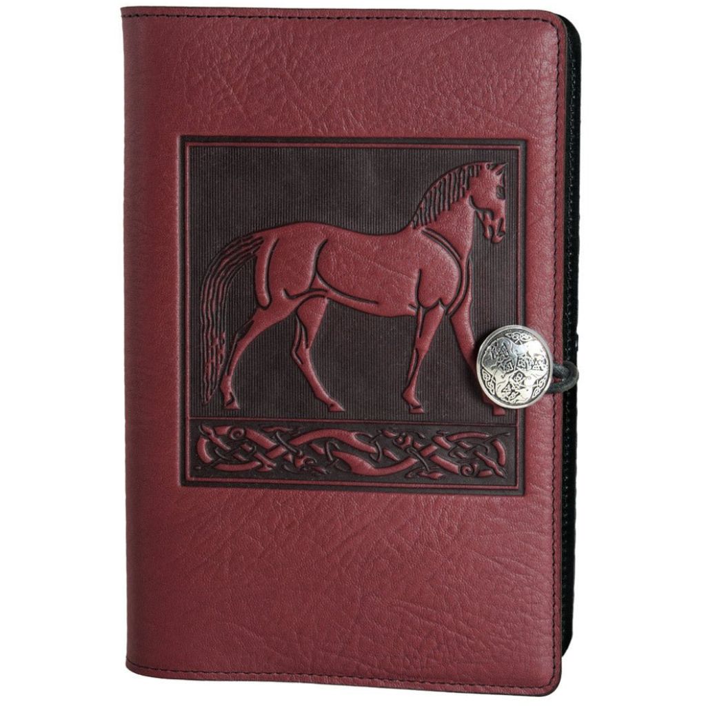 Leather Refillable Journal Notebook, Standing Horse