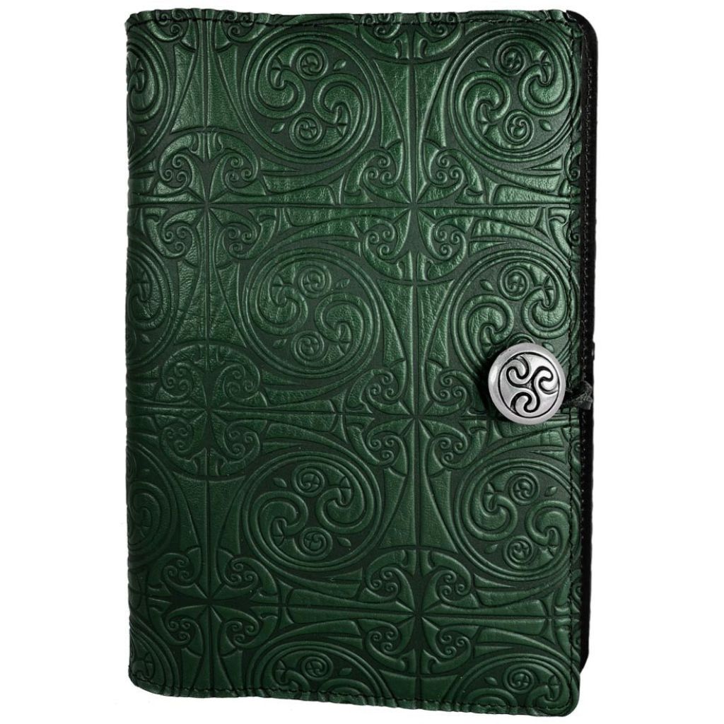 Leather Refillable Journal Notebook, Triskelion Knot