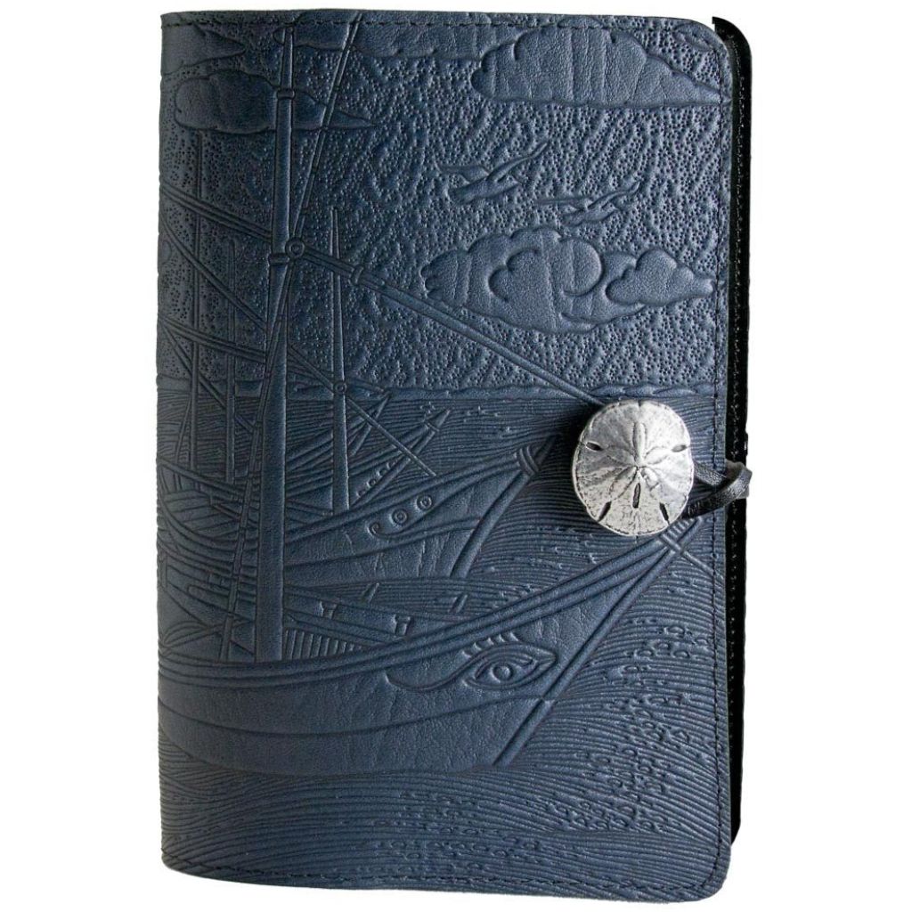 Leather Refillable Journal Notebook, Van Gogh Boats