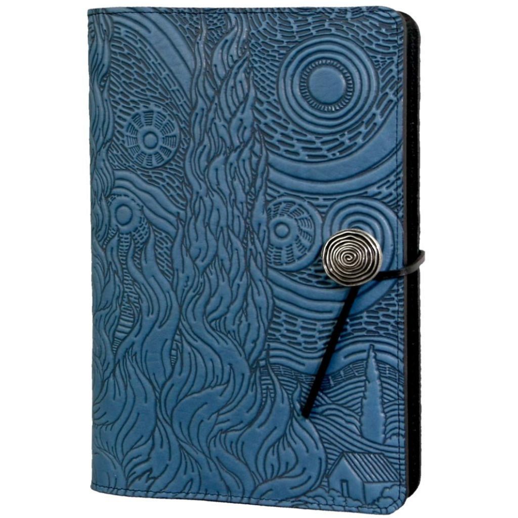 Leather Refillable Journal Notebook, Van Gogh&#39;s Sky
