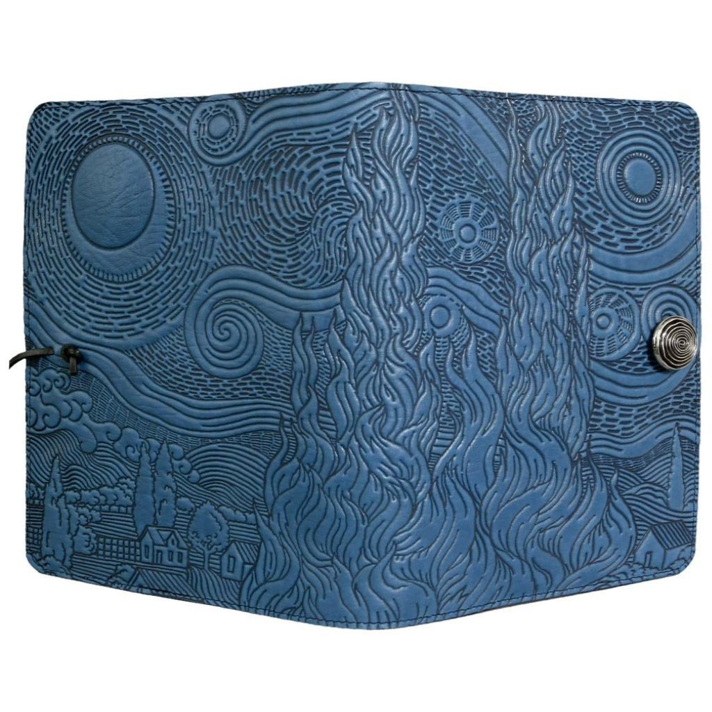Leather Refillable Journal Notebook, Van Gogh&#39;s Sky