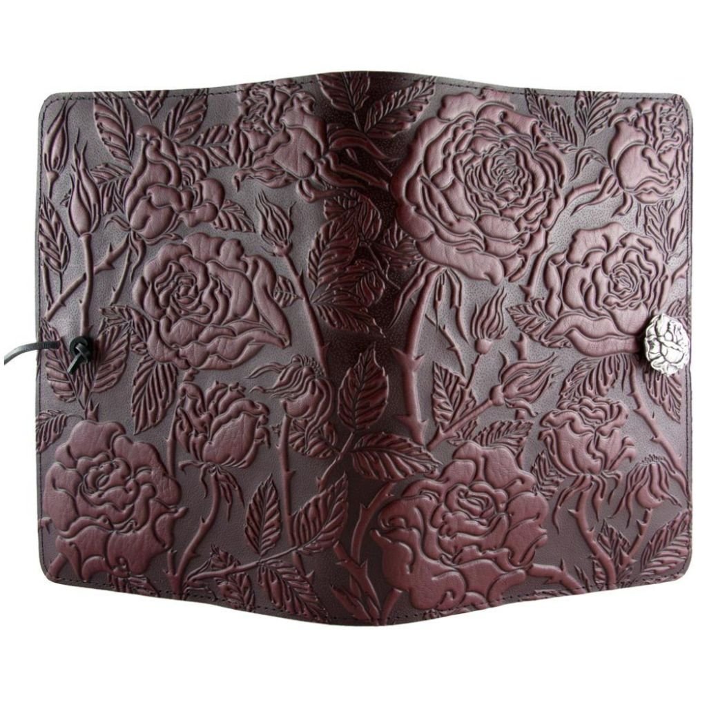 Leather Refillable Journal Notebook, Wild Rose