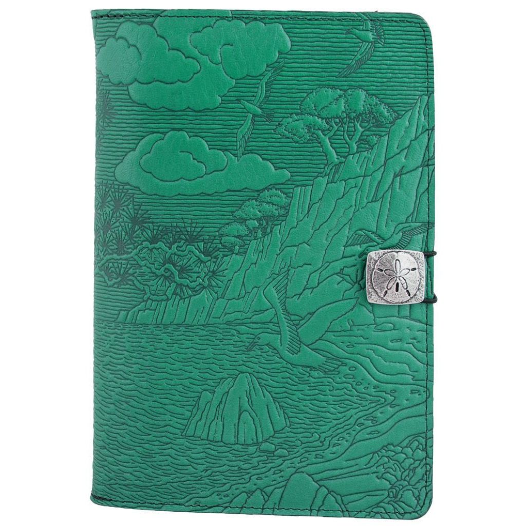Oberon Design Leather iPad Mini Cover, Case, Cypress Cove, Blue
