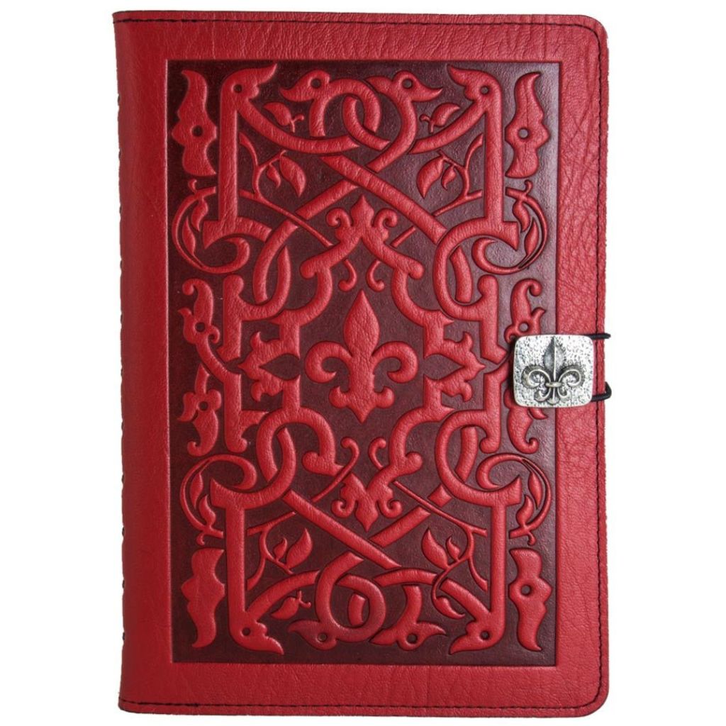 Oberon Design Leather iPad Mini Cover, Case, The Medici, Red