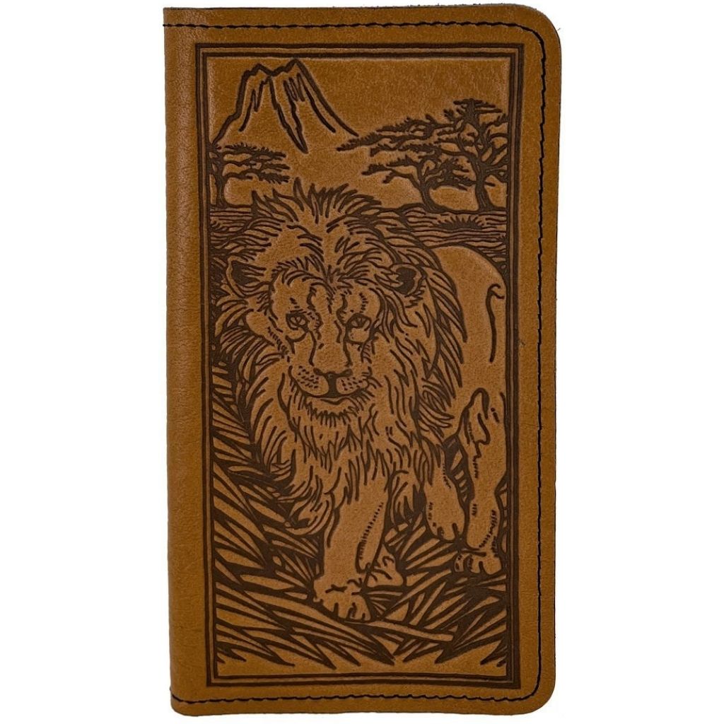 Checkbook Cover, Lion, Saddle