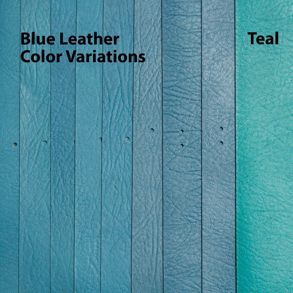 Oberon Design Blue Leather Variations with Teal.
