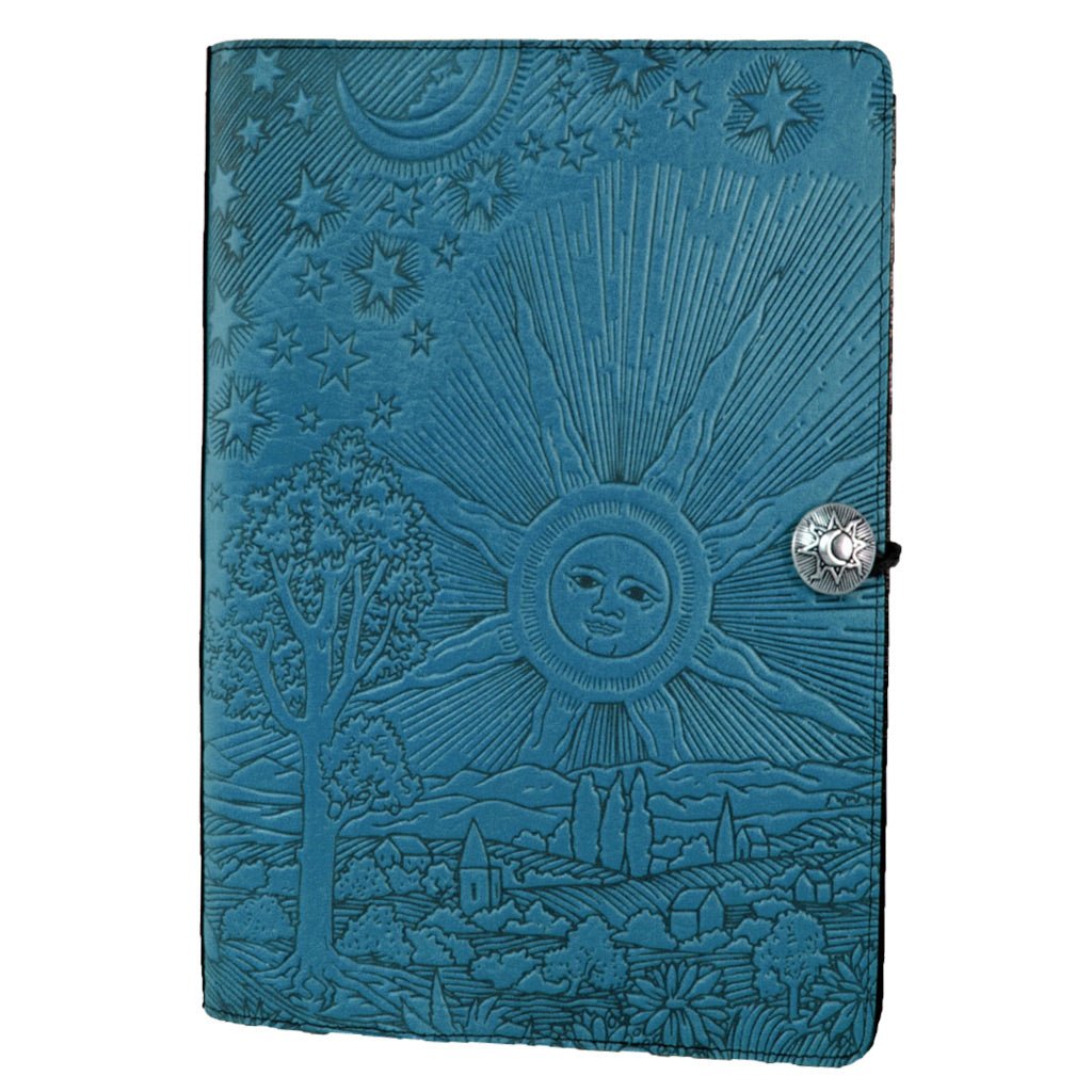 Extra Large Leather Journal, Sketchbook, Roof of Heaven, Blue
