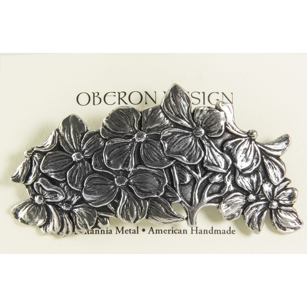Oberon Design Hair Clip, Barrette, Hair Accessory, Dogwood, Card