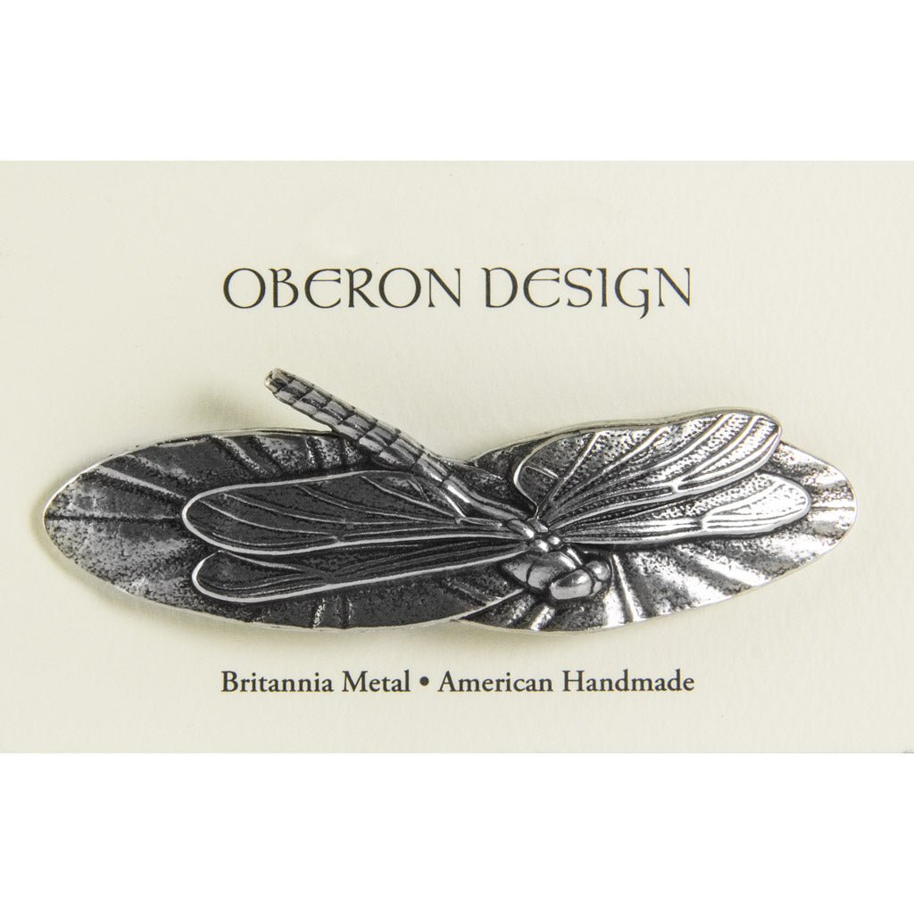 Oberon Design Hair Clip, Barrette, Hair Accessory, Dragonfly, Card