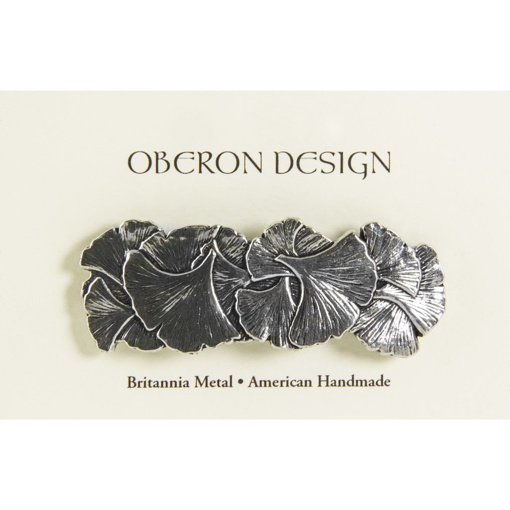 Oberon Design Hair Clip, Barrette, Hair Accessory, Ginkgo, CARD